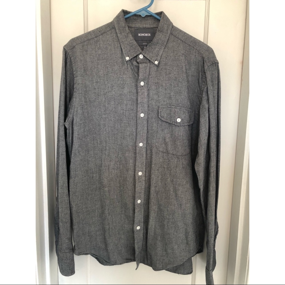 Bonobos Slim Fit Brushed Twill Shirt, Size Medium